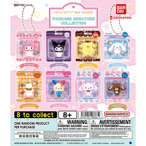 Sanrio Package Miniature Collection Gashapon Keychain